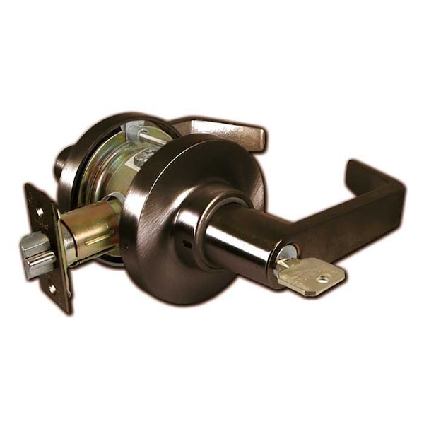 Grade 1 Cylindrical Lock, DW-Institution, 195 Lever, Oil Rubbed Dark Bronze, 2-3/4 Inch Backset,